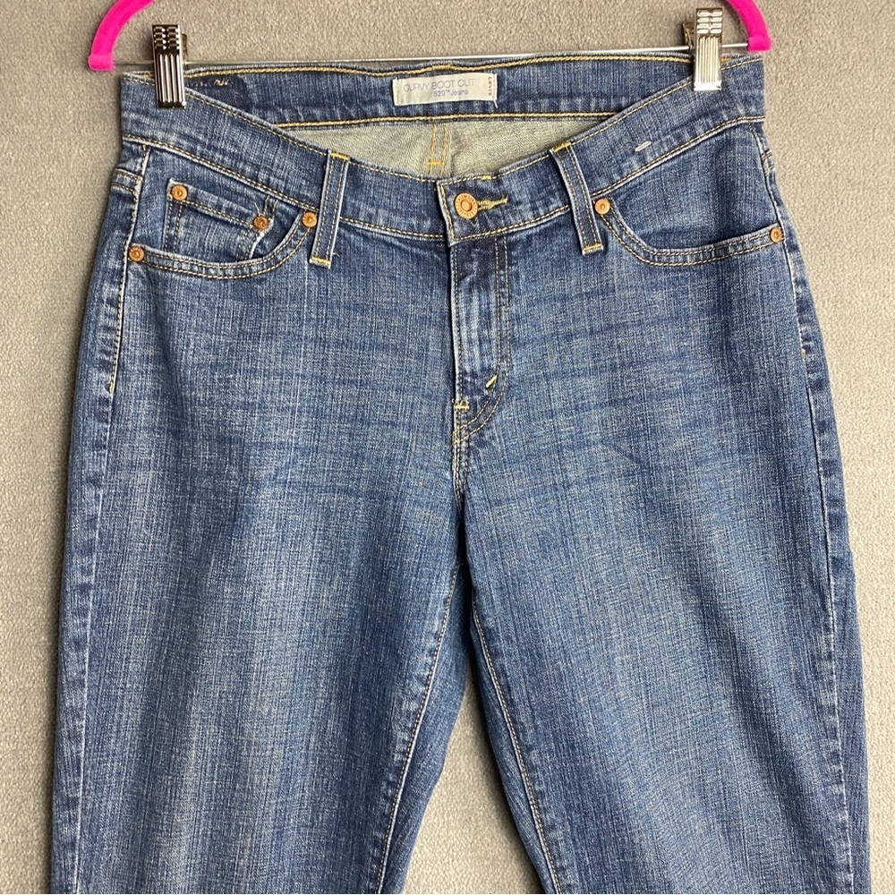 Levi’s 529 Curvy Boot Cut Jeans Denim Blue Women’s Size 12 Medium - Picture 3 of 9